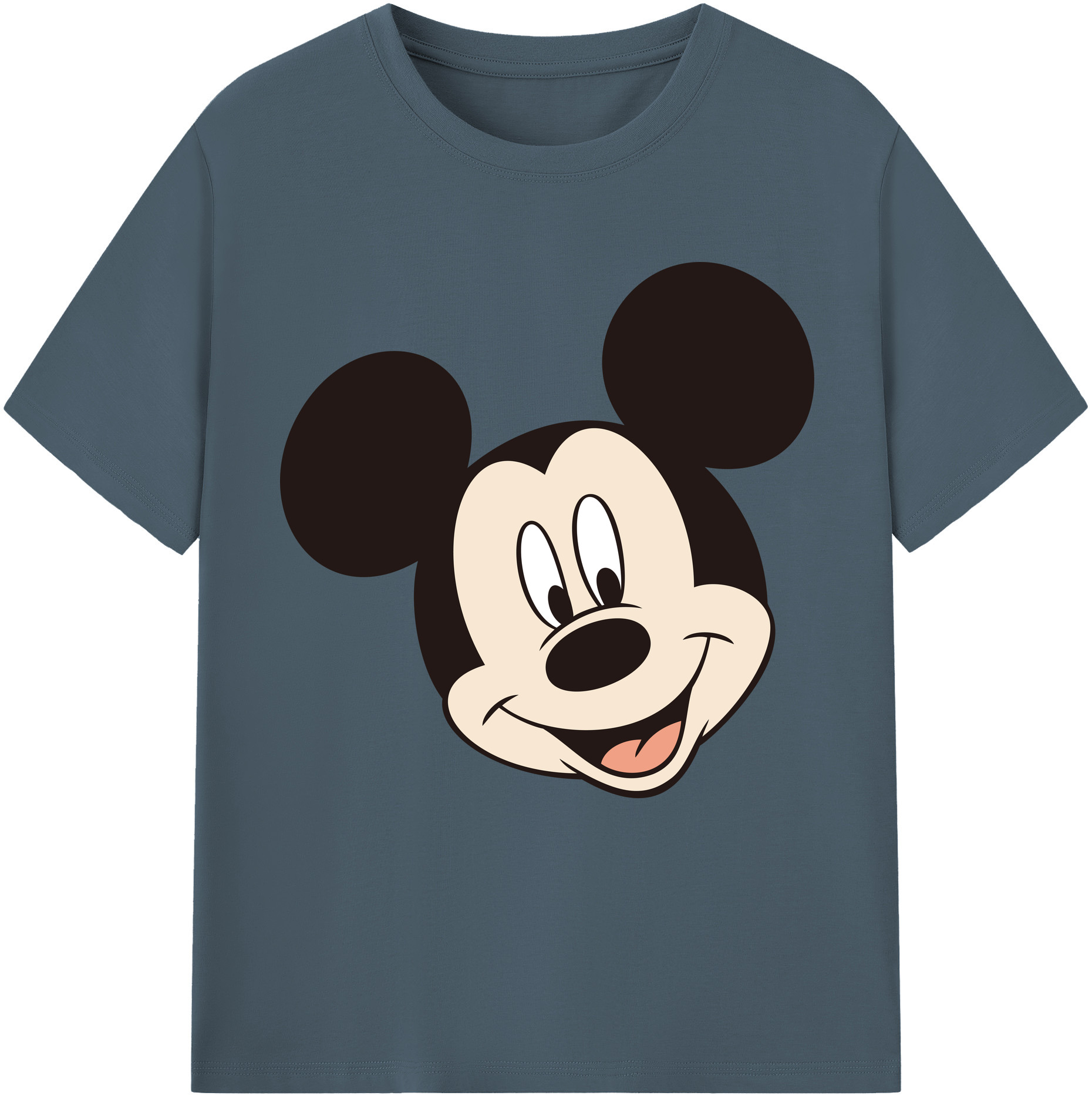 （画像用） ミッキーマウス Mickey Mouse 綿100％半袖Tシャツ（フロントプリント）